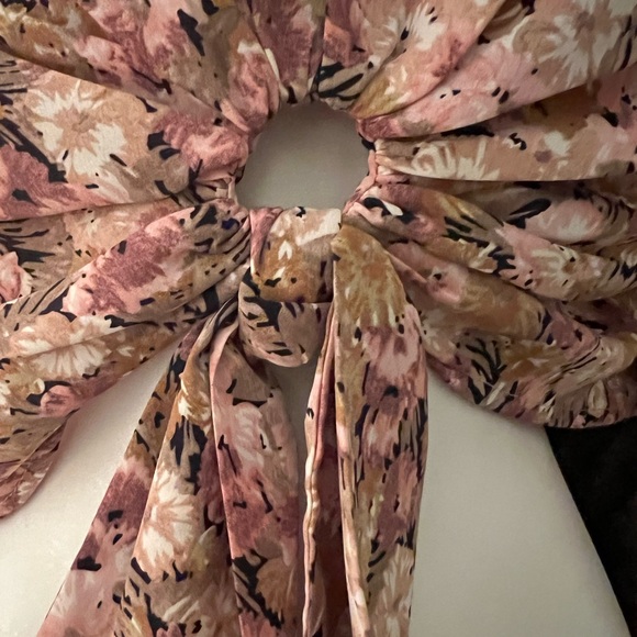 EN SAISON FLORAL BOHO TIE UP CROP TOP BLOUSE - Picture 8 of 14